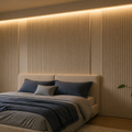 Parete Camera con LED Canapa Naturale 1