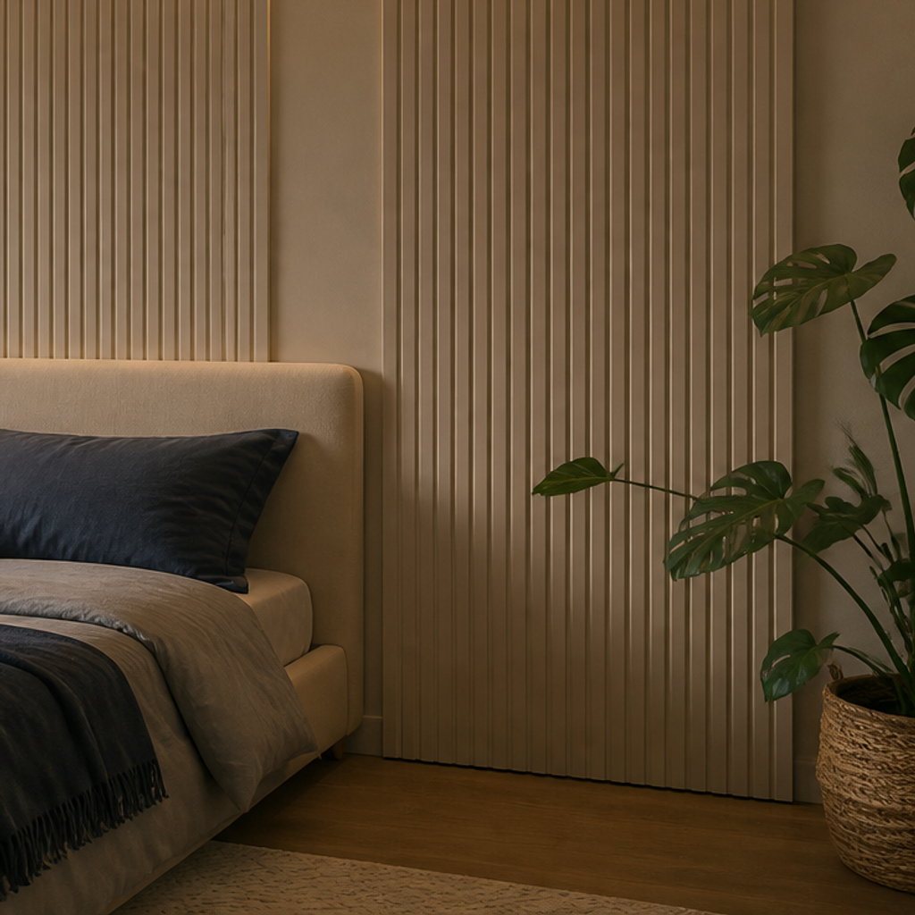 Parete Camera con LED Canapa Naturale 5