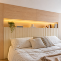 Parete Camera con LED Rovere Casa 1