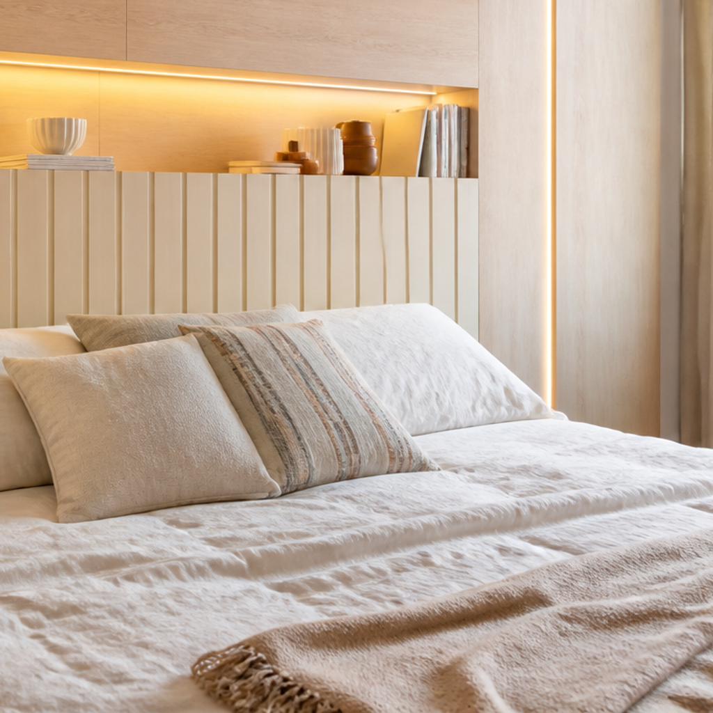 Parete Camera con LED Rovere Casa 5