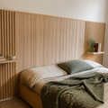 Parete Listelli dietro letto Rovere Materia 1
