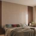 Parete effetto legno caldo Noce Atelier 1