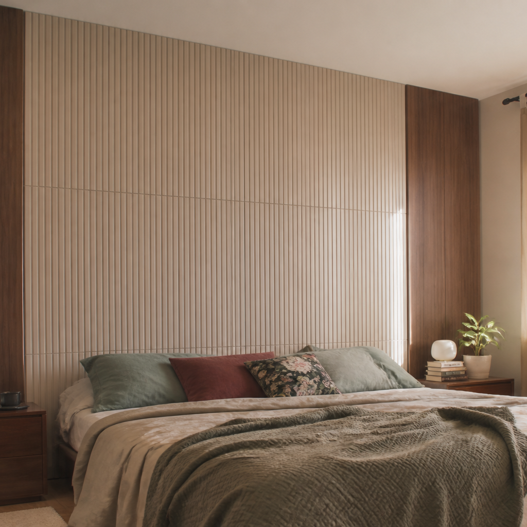 Parete effetto legno caldo Noce Atelier 1