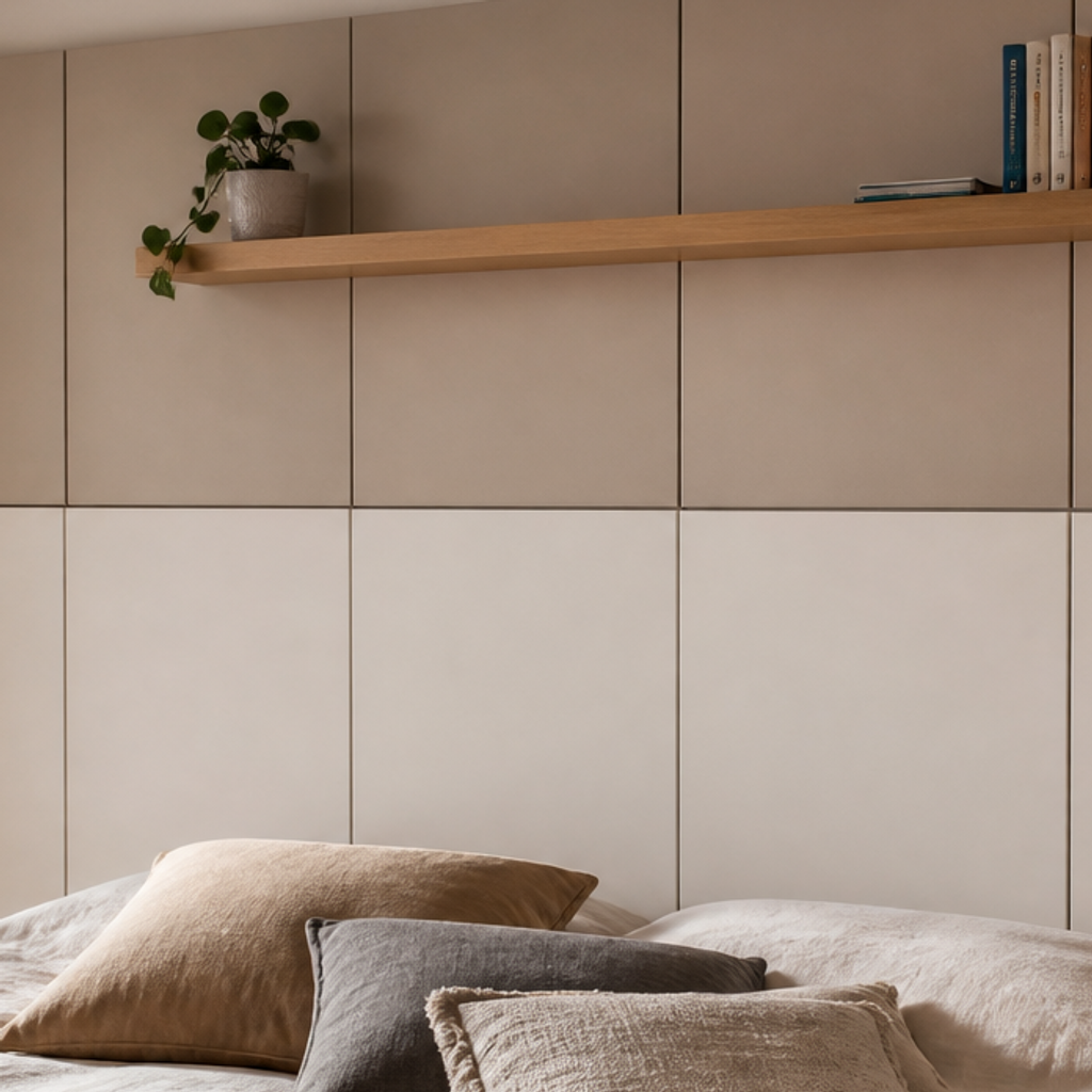 Parete minimal camera Rovere Ritmo 4