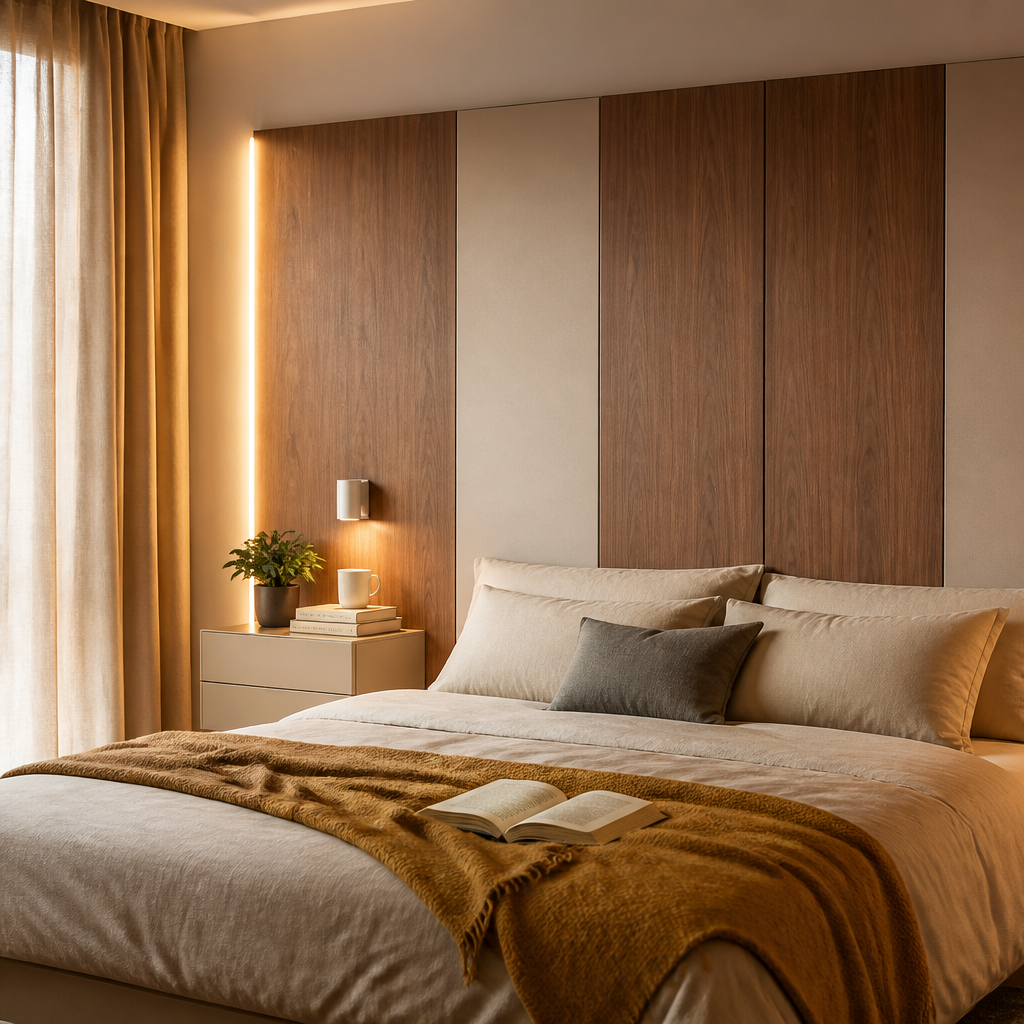 Parete Camera premium hotel Noce Materia 2