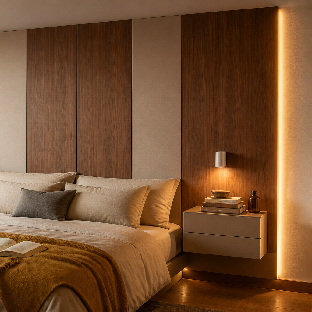 Parete Camera premium hotel Noce Materia 3